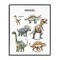 Stupell Industries Educational Meet The Dinosaurs Framed Giclee, design by Christine Simpson Art